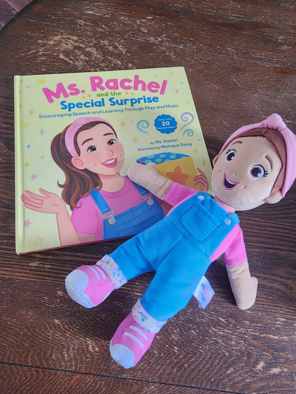 Ms. Rachel Special Surprises Learning Book +  11" Plush Doll For Kids Bundle